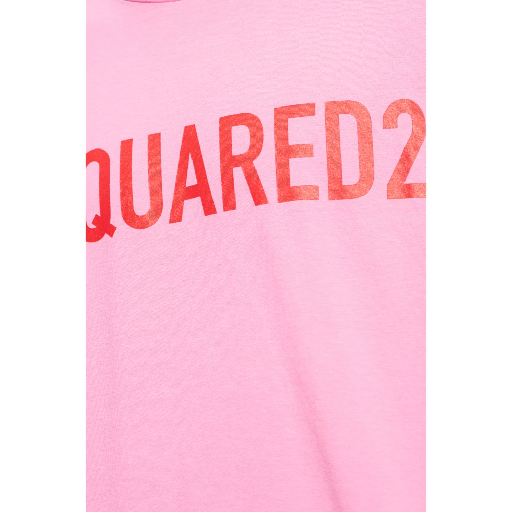 Dsquared2 T-shirt met logo Pink Heren
