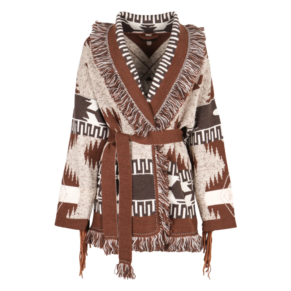 Alanui Icon Jacquard Vest met Shawl Kraag Multicolor Dames