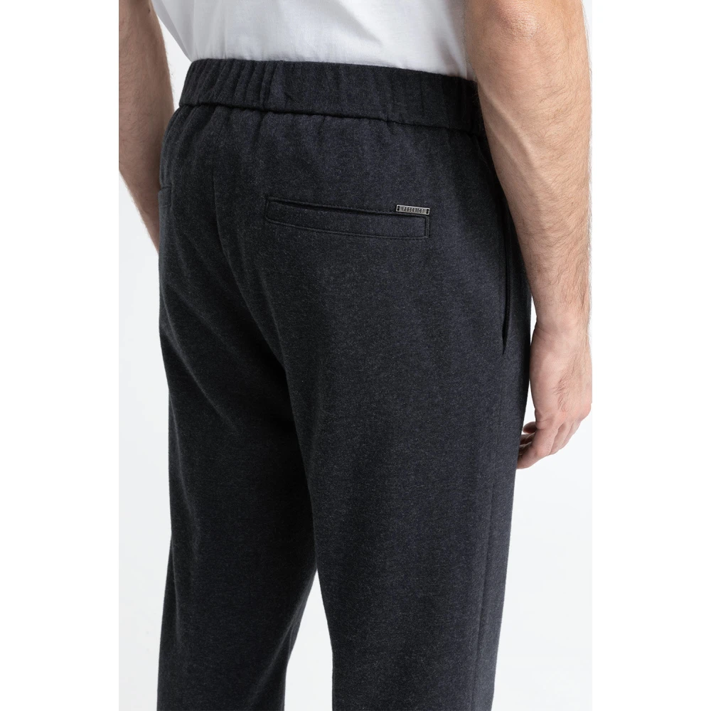 PESERICO Katoenmix joggers Black Heren