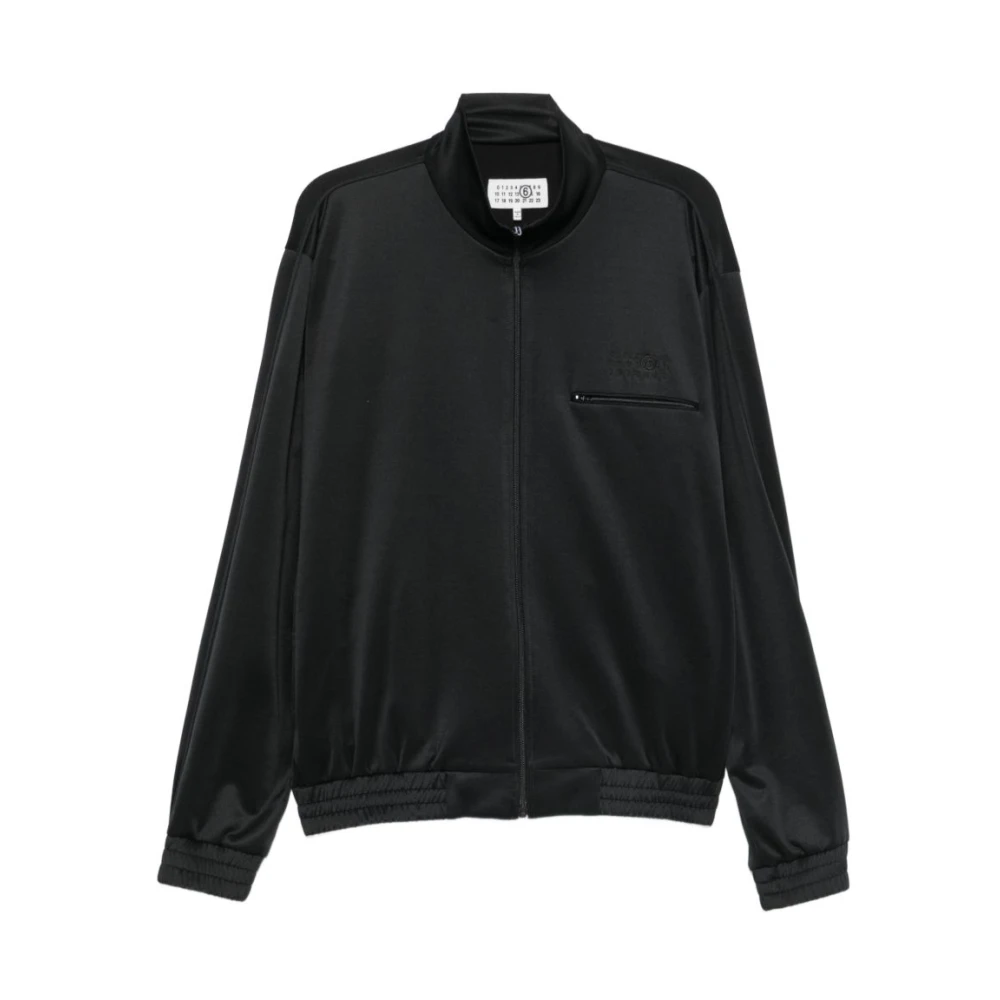 Mm6 Maison Margiela Men's Black Zip-Throughs, M, Coats