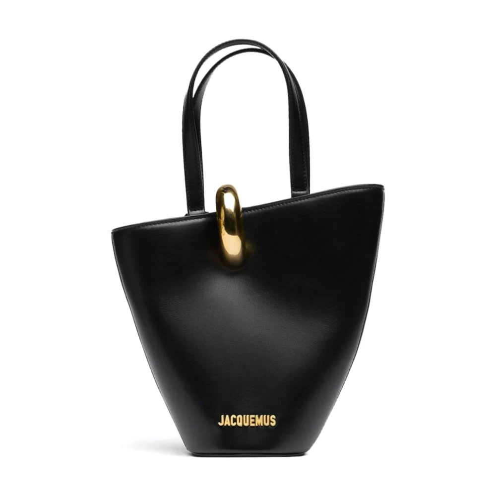 Jacquemus Zwarte Leren Tote Tas Black Dames