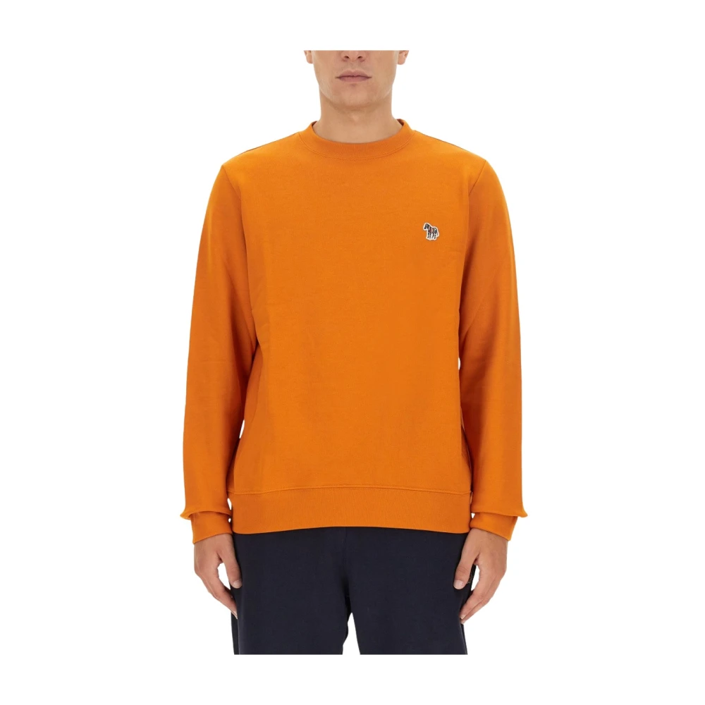 PS By Paul Smith Zebra Patch Sweatshirt Orange Heren