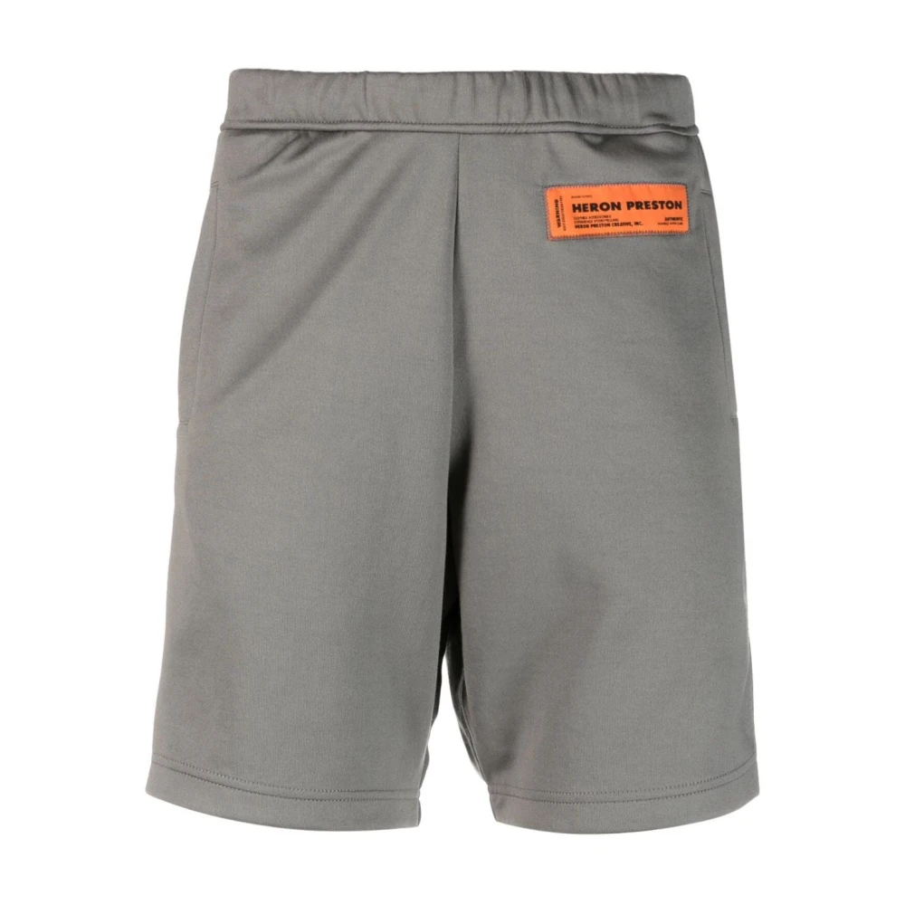 Heron Preston Casual Grijze Logo Track Shorts Gray Heren