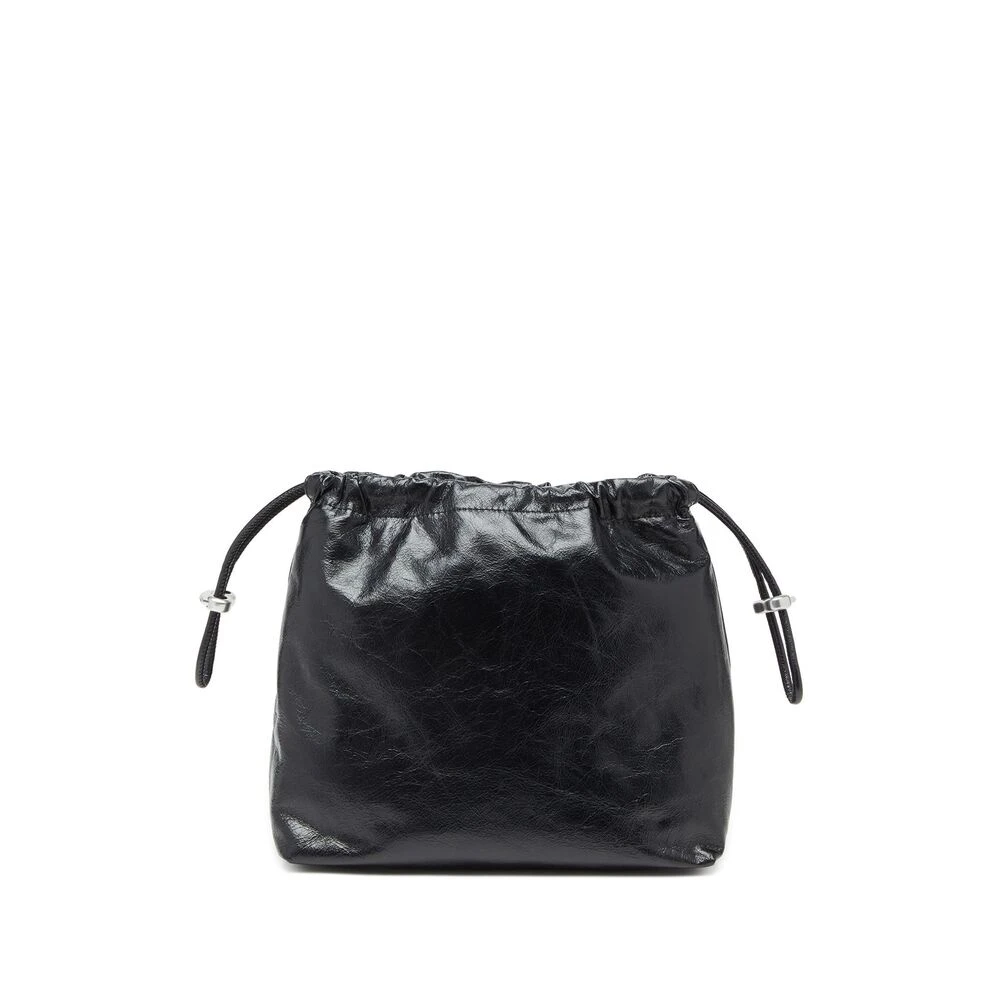 Diesel Zwarte Trekkoord Schoudertas Black Dames