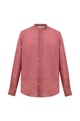 red-linen-korean-shirt