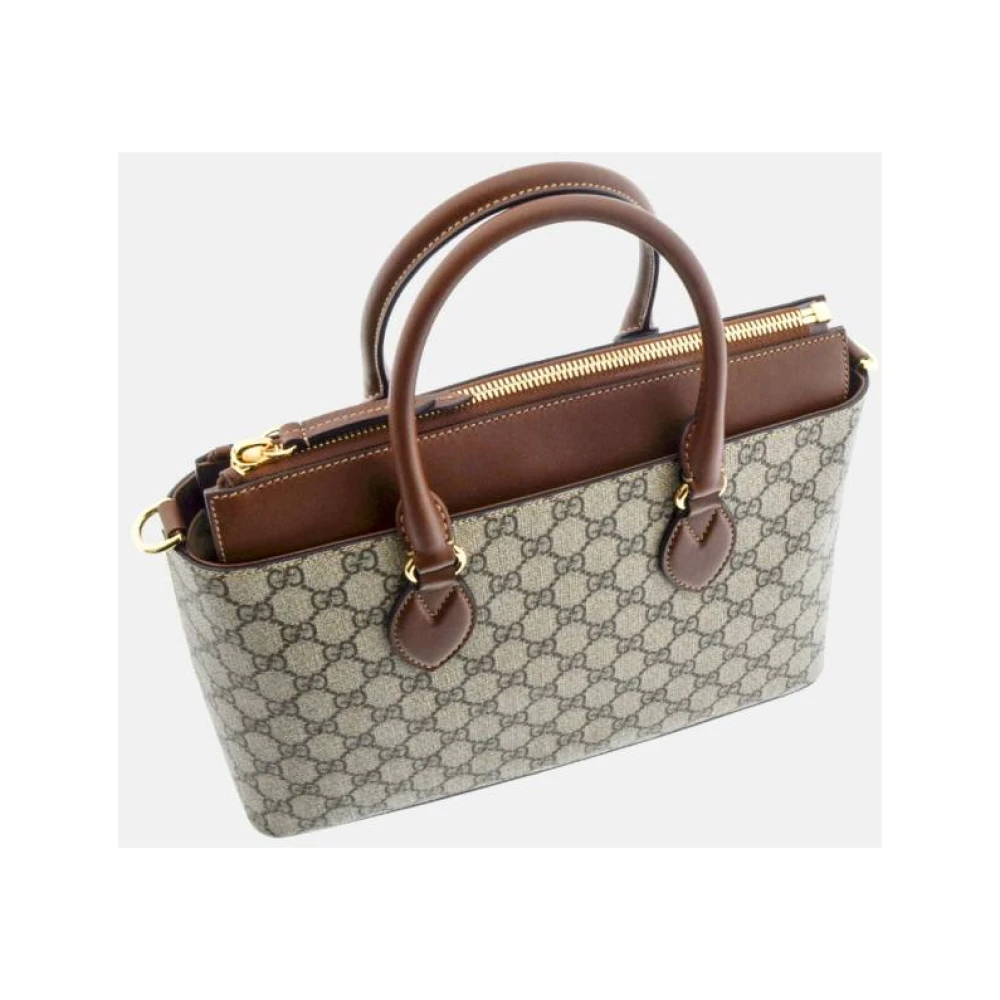 Gucci GG Supreme Moon Brown Tote Bag Brown Dames
