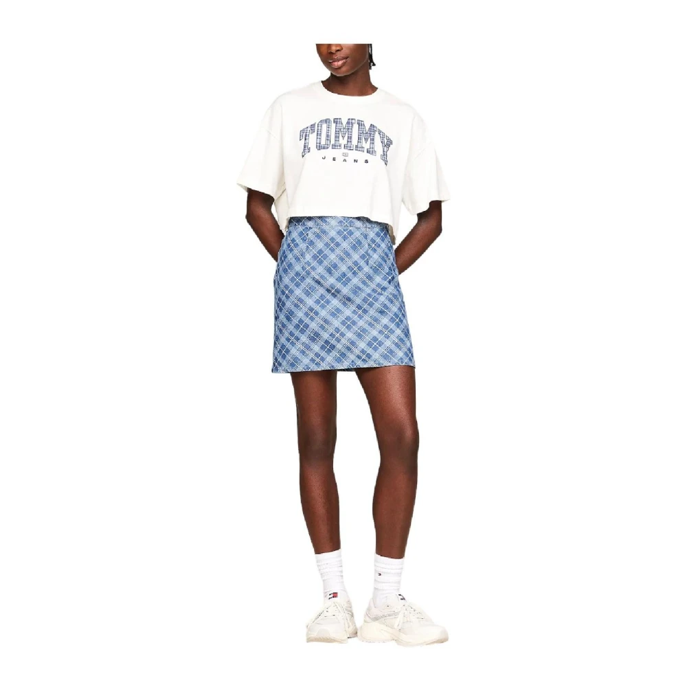 Tommy Hilfiger Casual Cropped T-shirt met Kenmerkend Logo White Dames