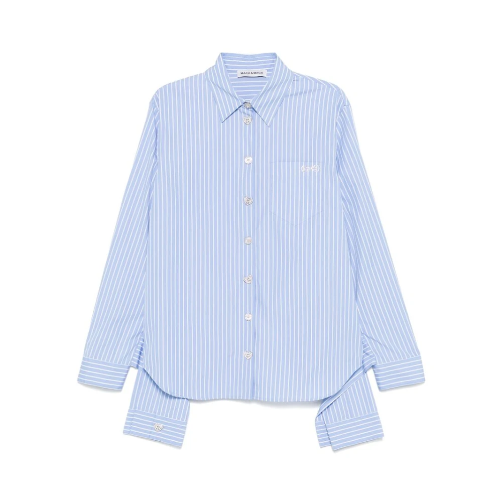 Mach & Mach Korenbloemblauwe Kristalversierde Overhemd Blue Dames