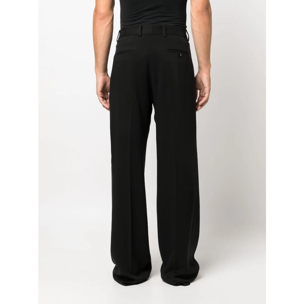 Amiri Zwarte Box Pleat Broek Black Heren