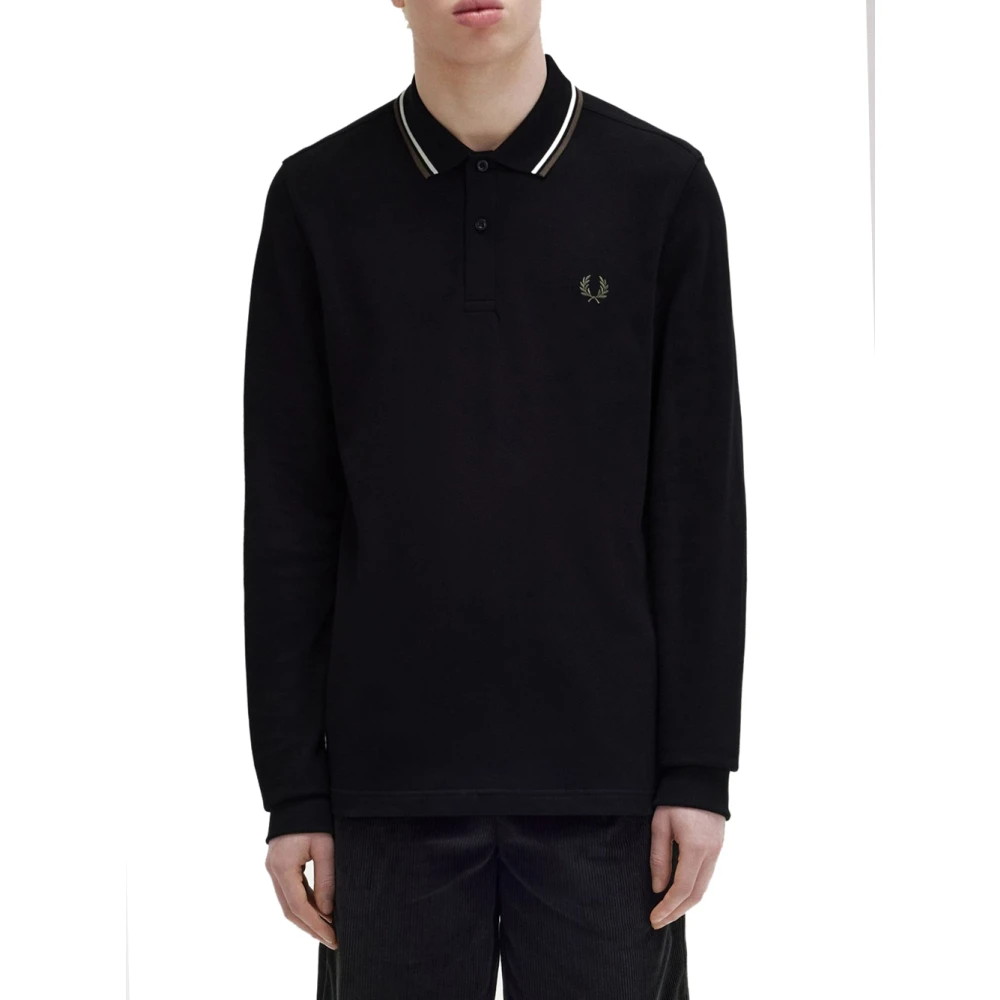 Fred Perry Men's Black Iconic Twin Tipped Polo Shirt
