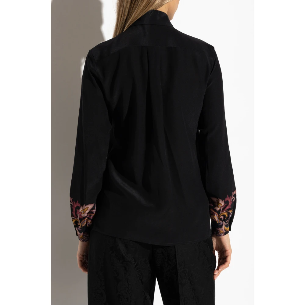 ETRO Zijden overhemd Black Dames