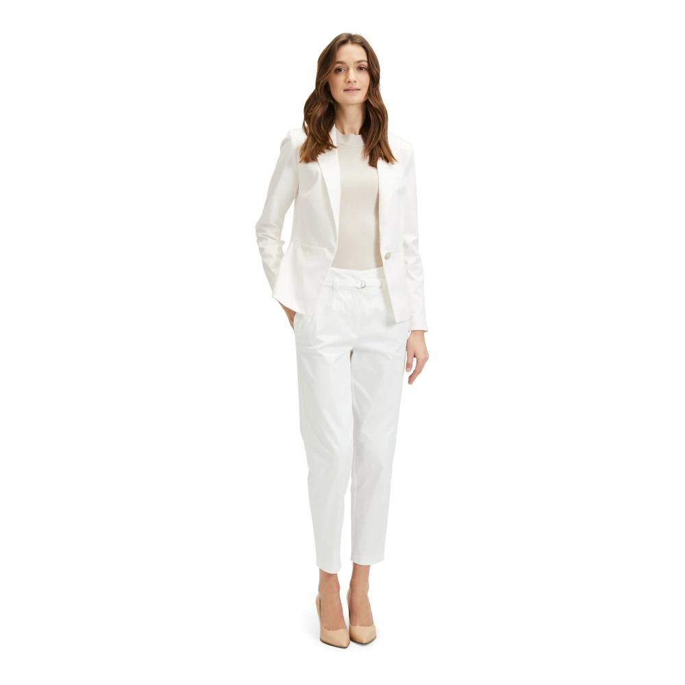 Betty & Co Blazer Jack met Lange Mouwen White Dames