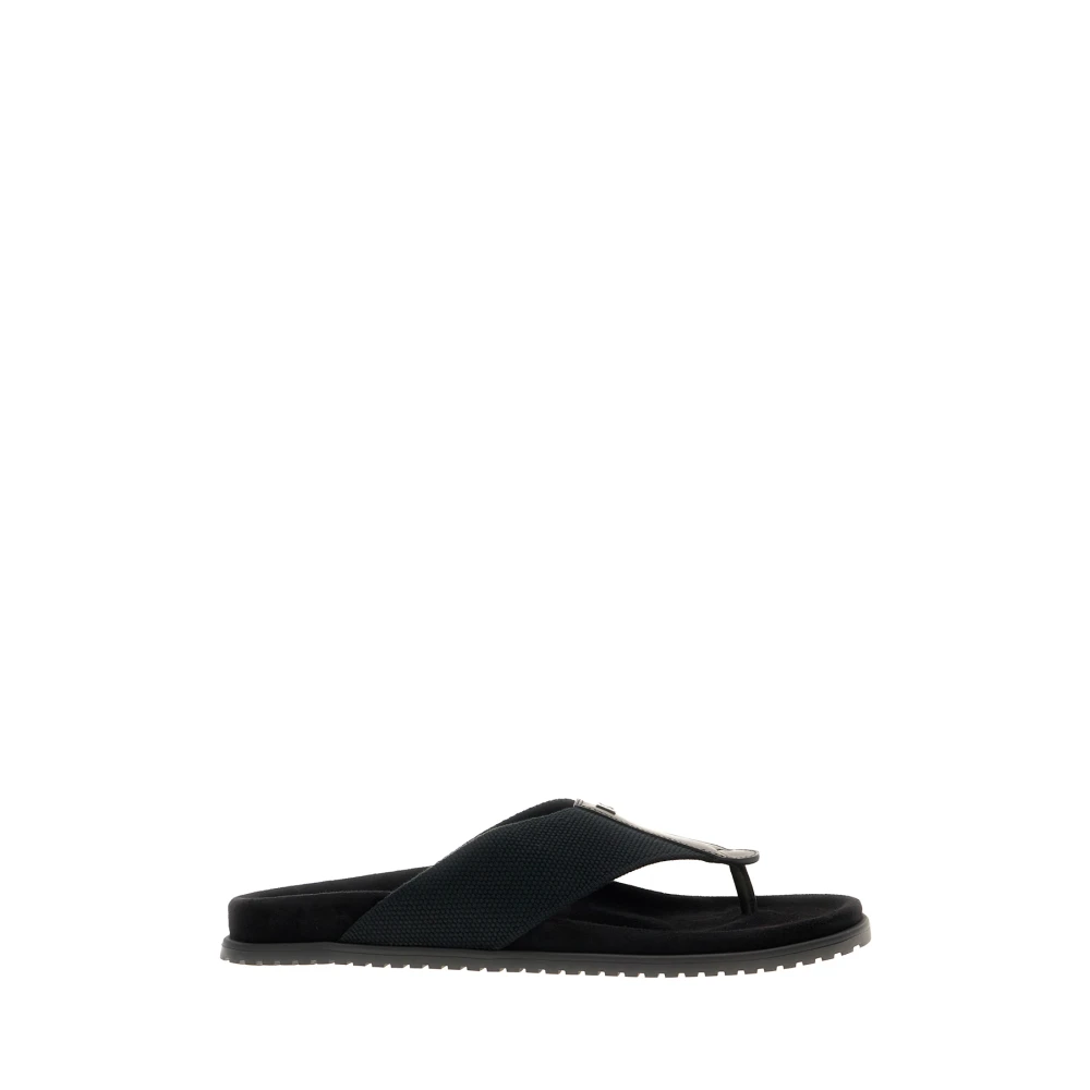 Dolce & Gabbana Uomo Nero - Infradito Con Logo - Shoes - 44 Eu