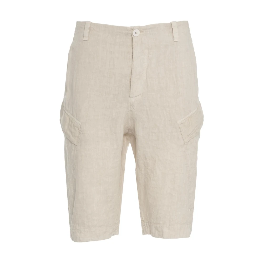 Transit Stijlvolle Beige Cargo Shorts Linnen Ss25 Beige Heren
