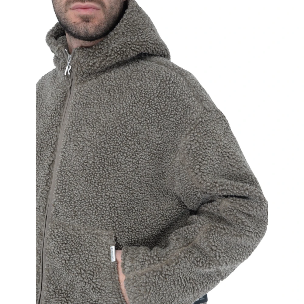 Represent Taupe Fleecejas met capuchon Gray Heren