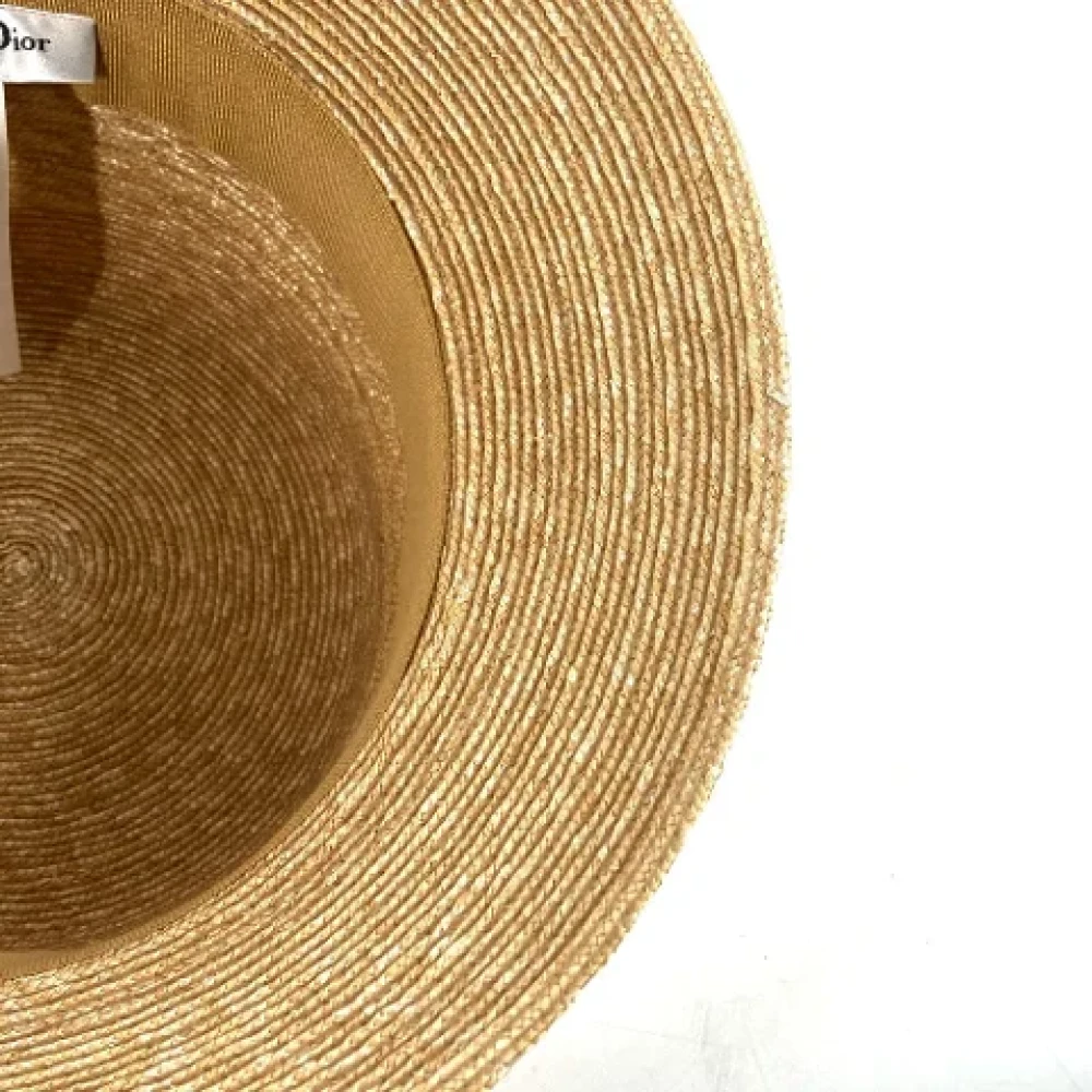 Dior Vintage Pre-owned Fabric hats Beige Dames