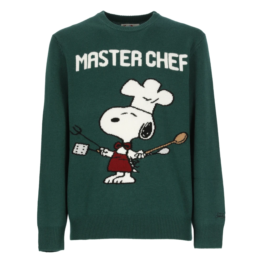 Saint Barth Groene Wollen Crewneck Trui Green Heren