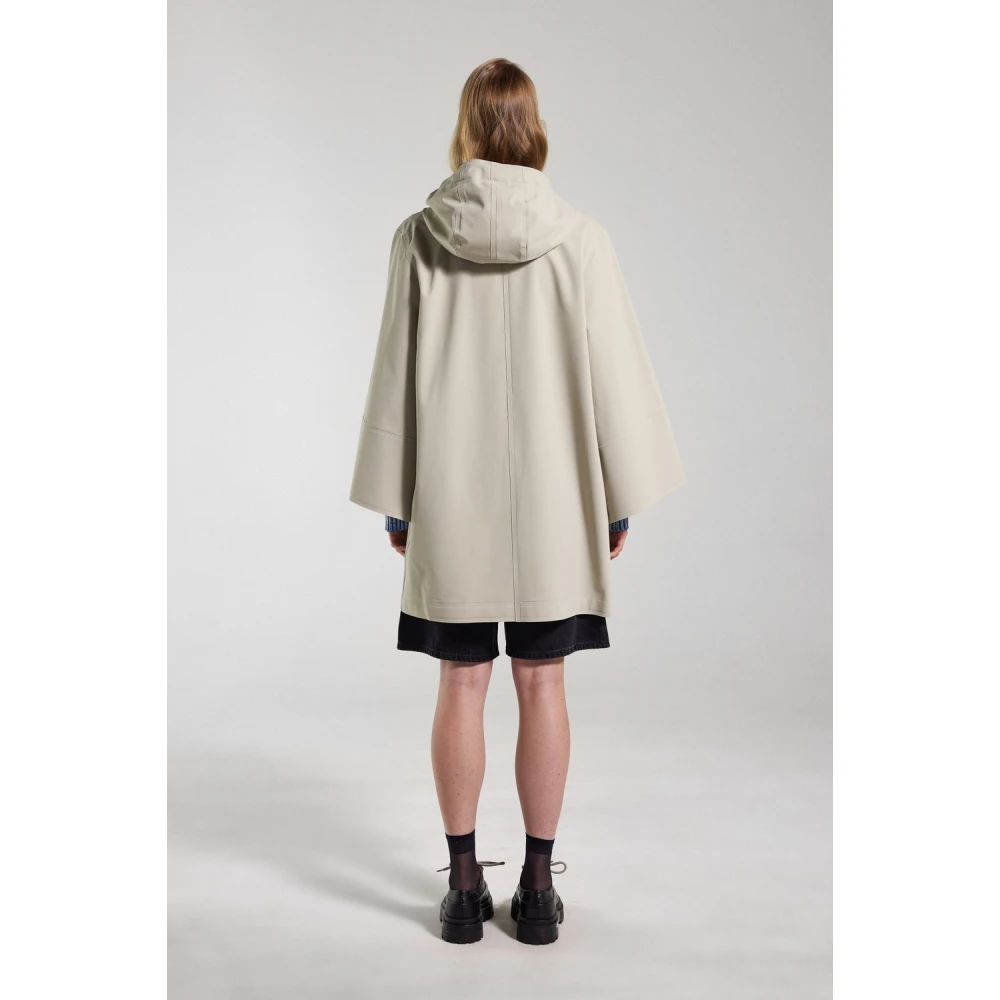 Stutterheim Matte Regenjas met Wijde Mouwen Beige Dames