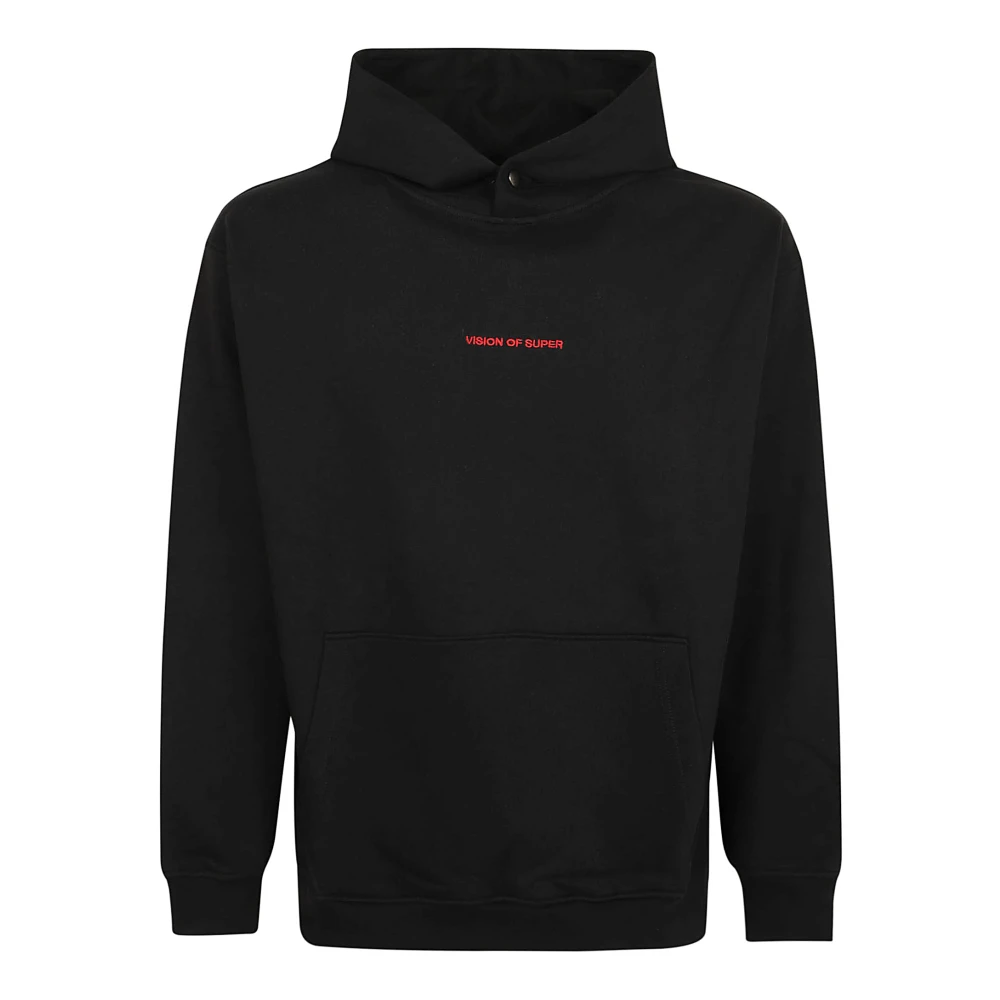 Vision OF Super Zwarte Katoenen Sweatshirt voor Mannen Black Heren