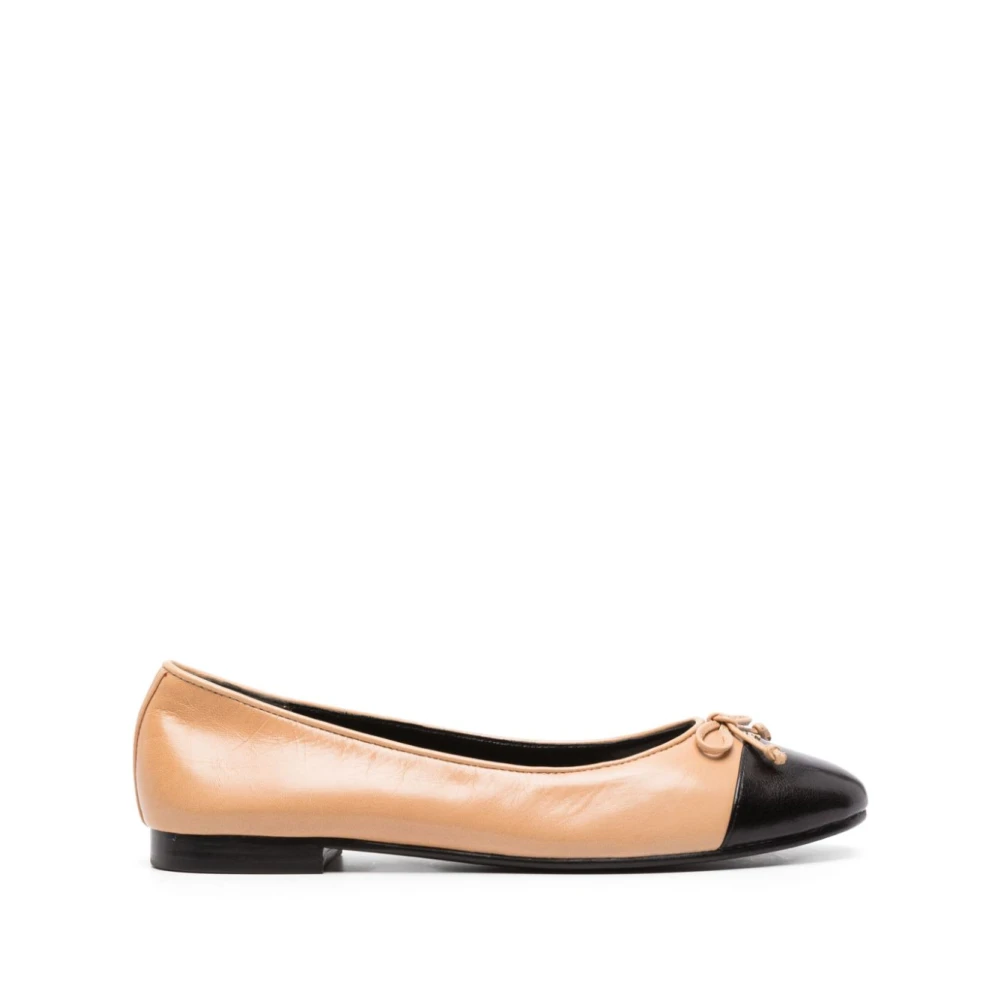 TORY BURCH Beige Cap-Toe Ballet Flats Beige Dames