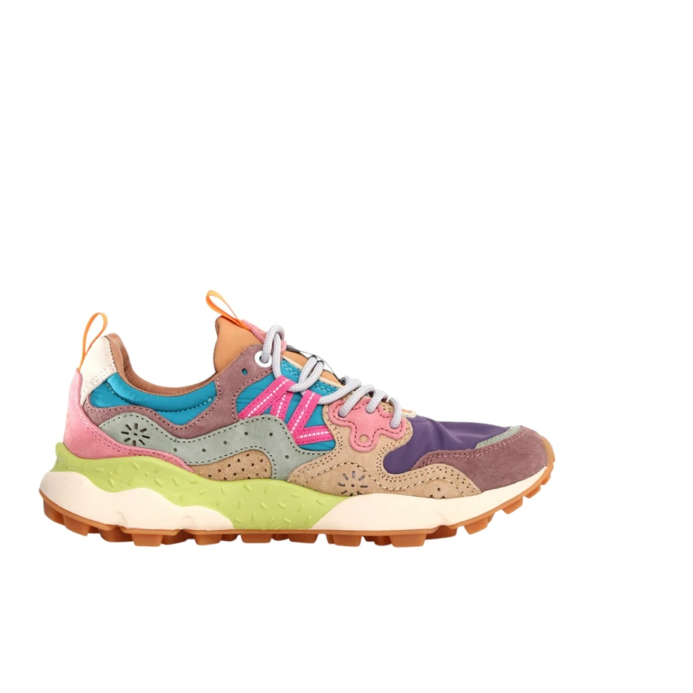 Flower Mountain Women's Multicolor Sneakers, 3 Uk, Yamano 3 Suede/Nylon Trainers