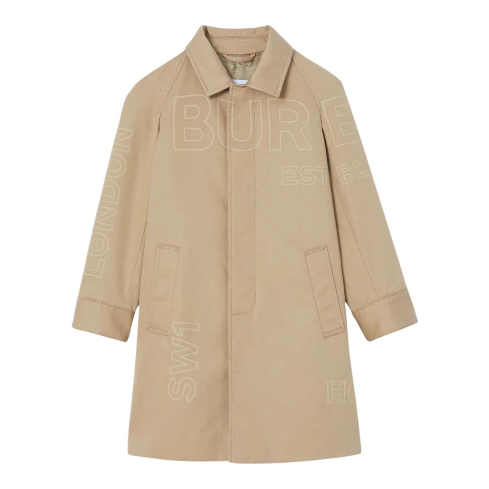 Burberry Beige Barn Trench Horseferry Print Beige, Unisex