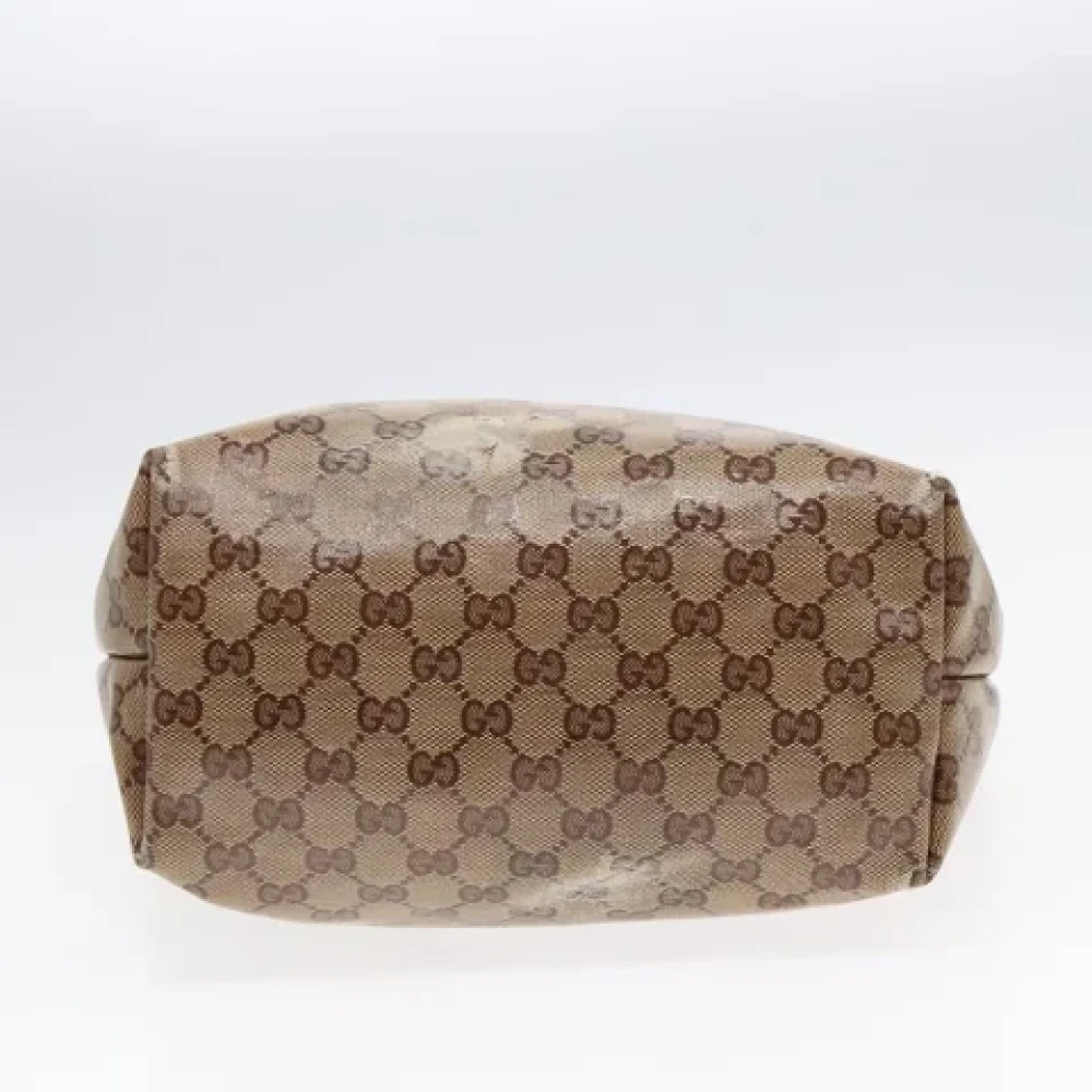 Gucci Vintage Pre-owned Coated canvas gucci-bags Beige Dames