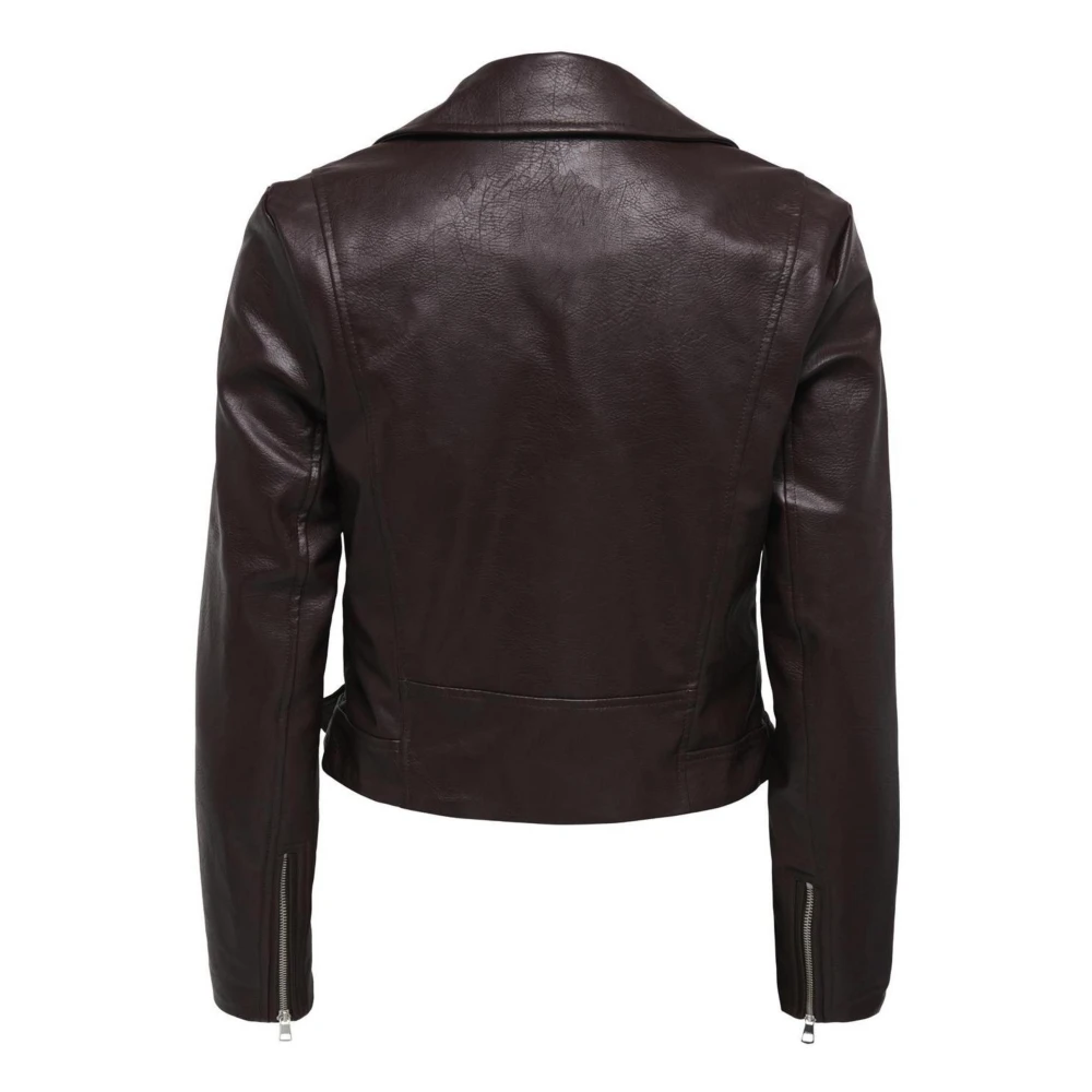 Only Bruine Blazer met Lange Mouwen en Rits Brown Dames