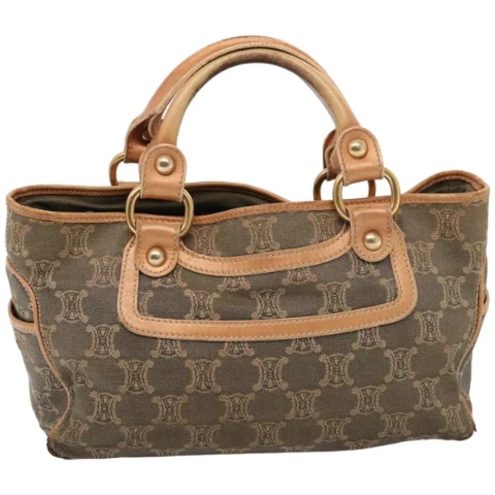Celine Vintage Pre-owned Canvas handbags Blue Dames