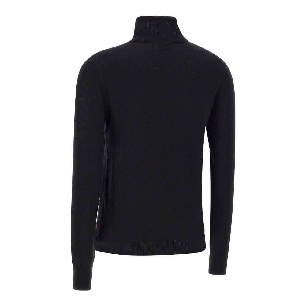 Sun68 Zwart Coltrui Wol Katoen Trui Black Dames
