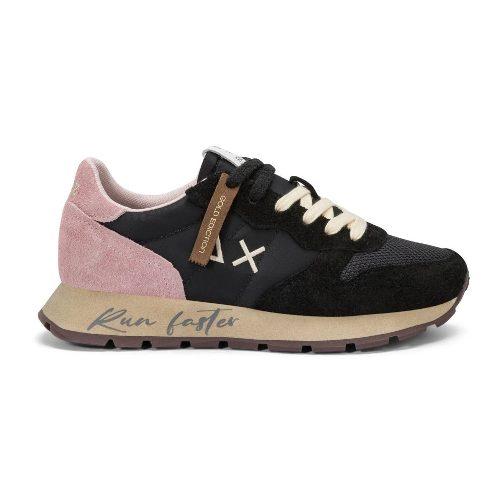 Sun68 Vintage Casual Sneaker Stof Vrouw Dames Schoenen Zwart