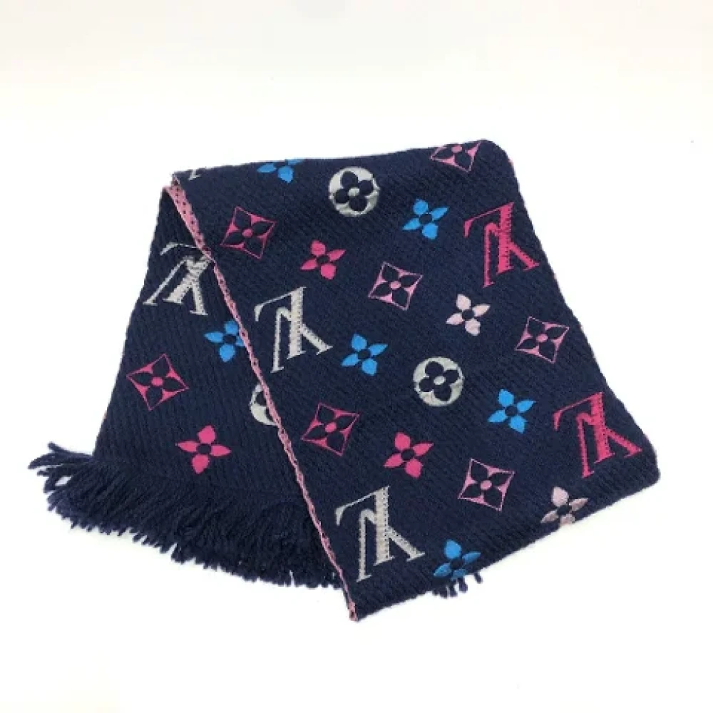 Louis Vuitton Vintage Pre-owned Silk scarves Blue Dames