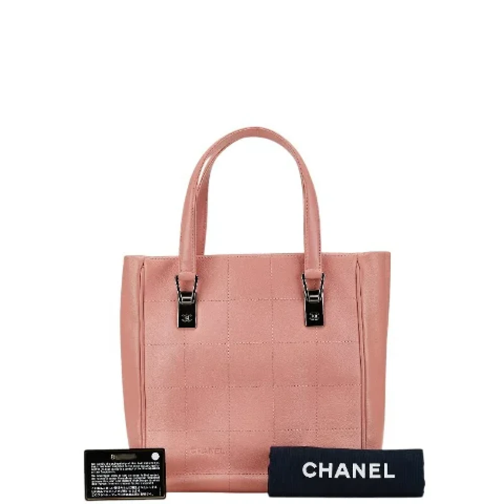 Chanel Vintage Pre-owned Leather totes Pink Dames