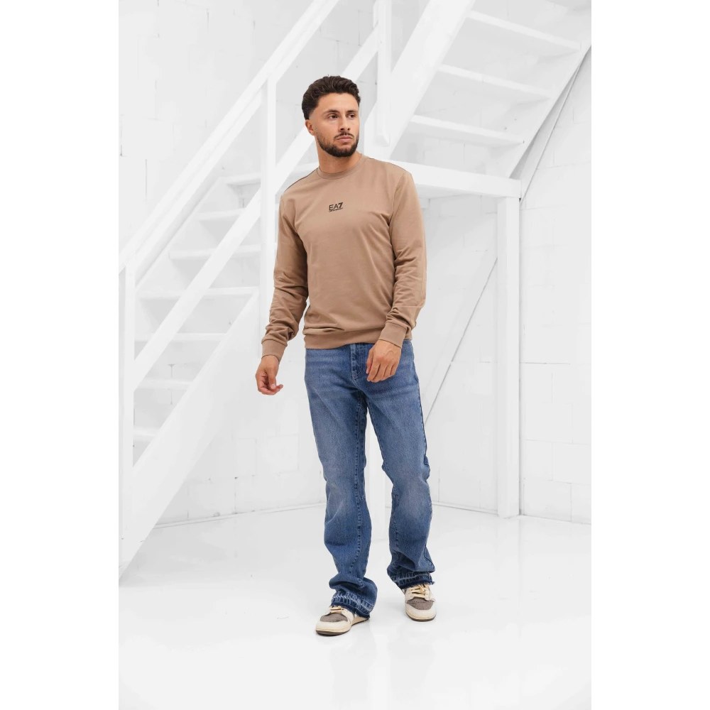 Emporio Armani Bruine Sweater Heren Trendy Stijl Brown Heren