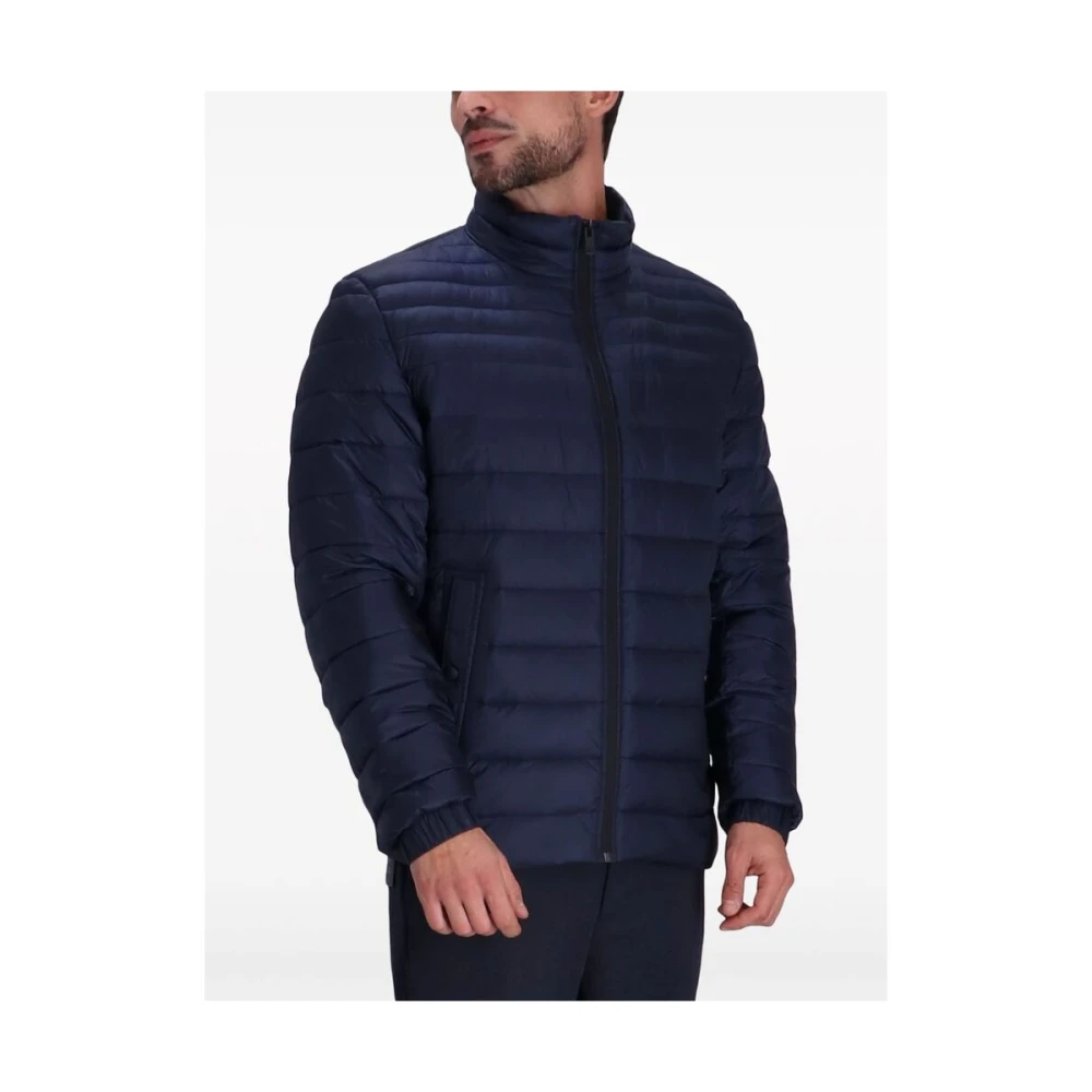 Hugo Boss Donkerblauwe Gewatteerde Jack met Trechterhals Blue Heren