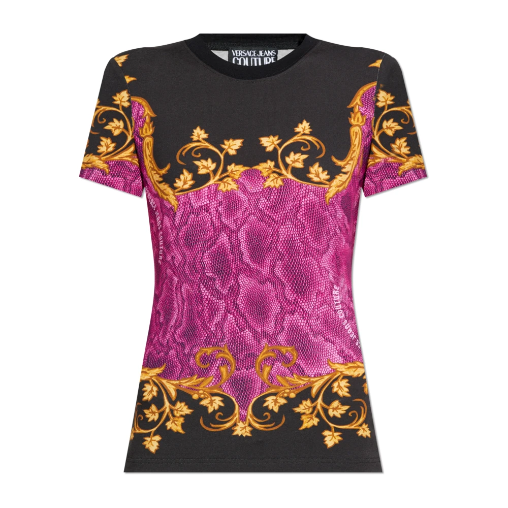 Versace Jeans Couture T-shirt met logo Pink Dames
