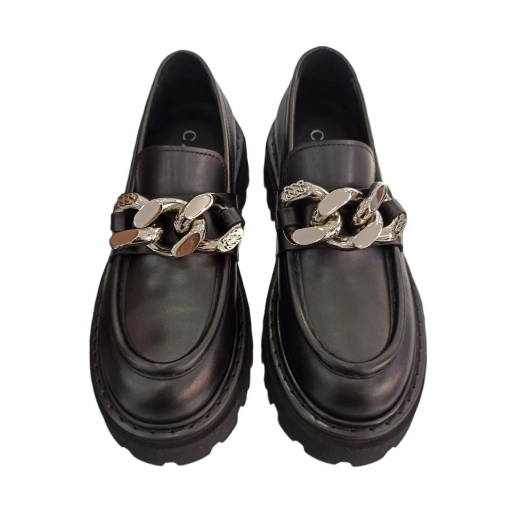 Casadei Mocini Pelle Loafers voor Dames Black Dames