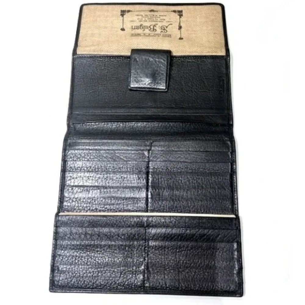 Bvlgari Vintage Pre-owned Leather wallets Beige Dames