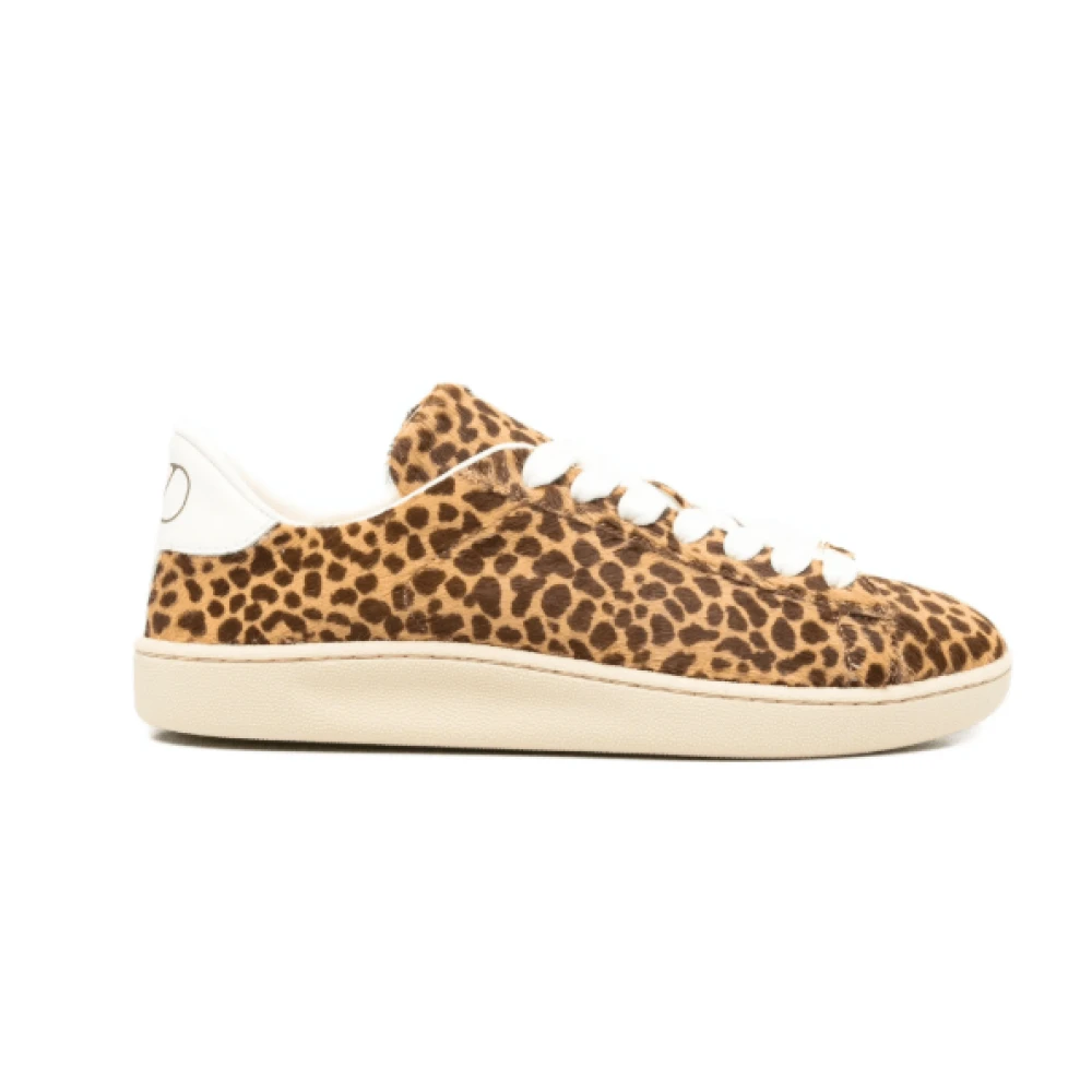Valentino Leopard Detail Sneakers Dames Schoenen Beige