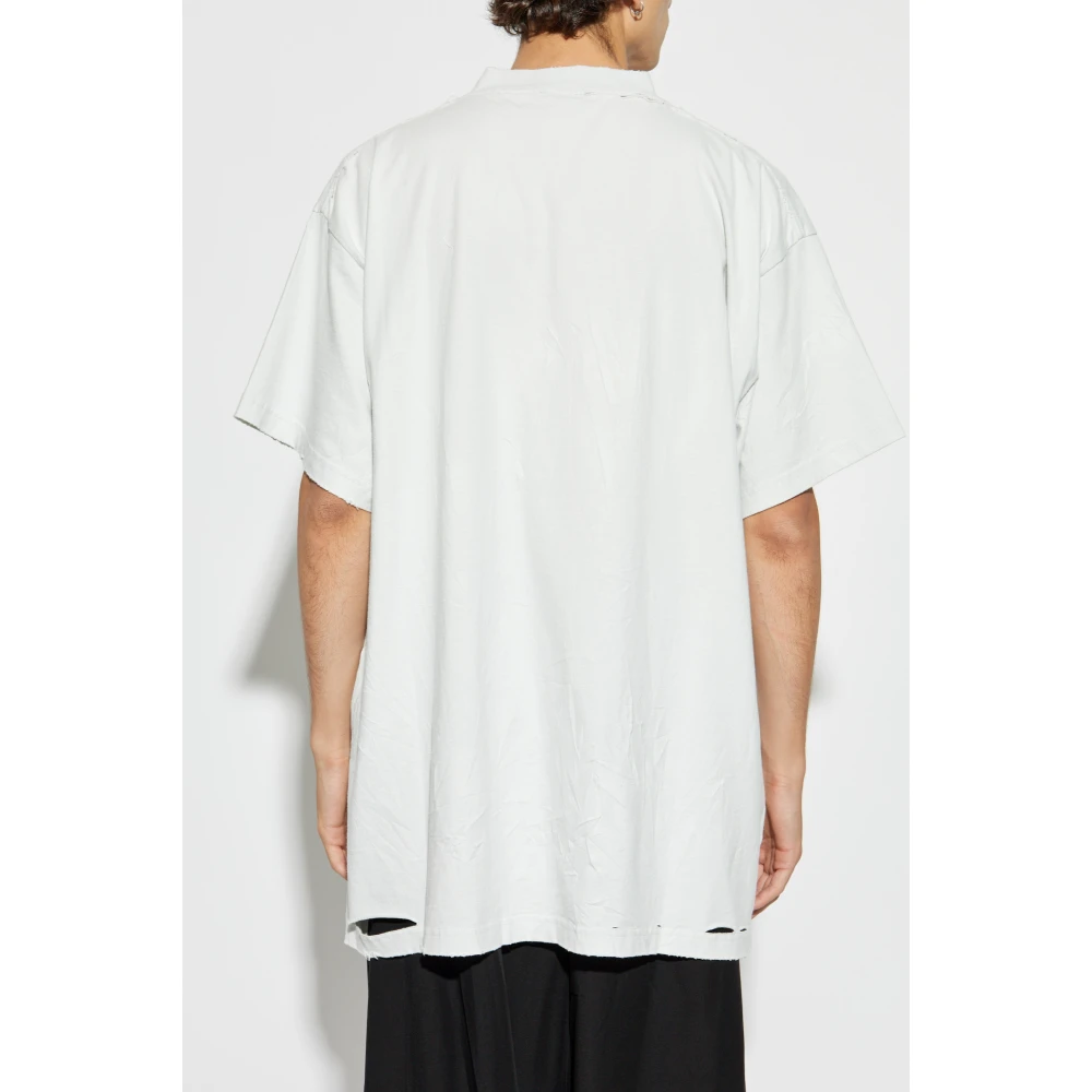 Balenciaga T-shirt met `vintage` effect Gray Unisex