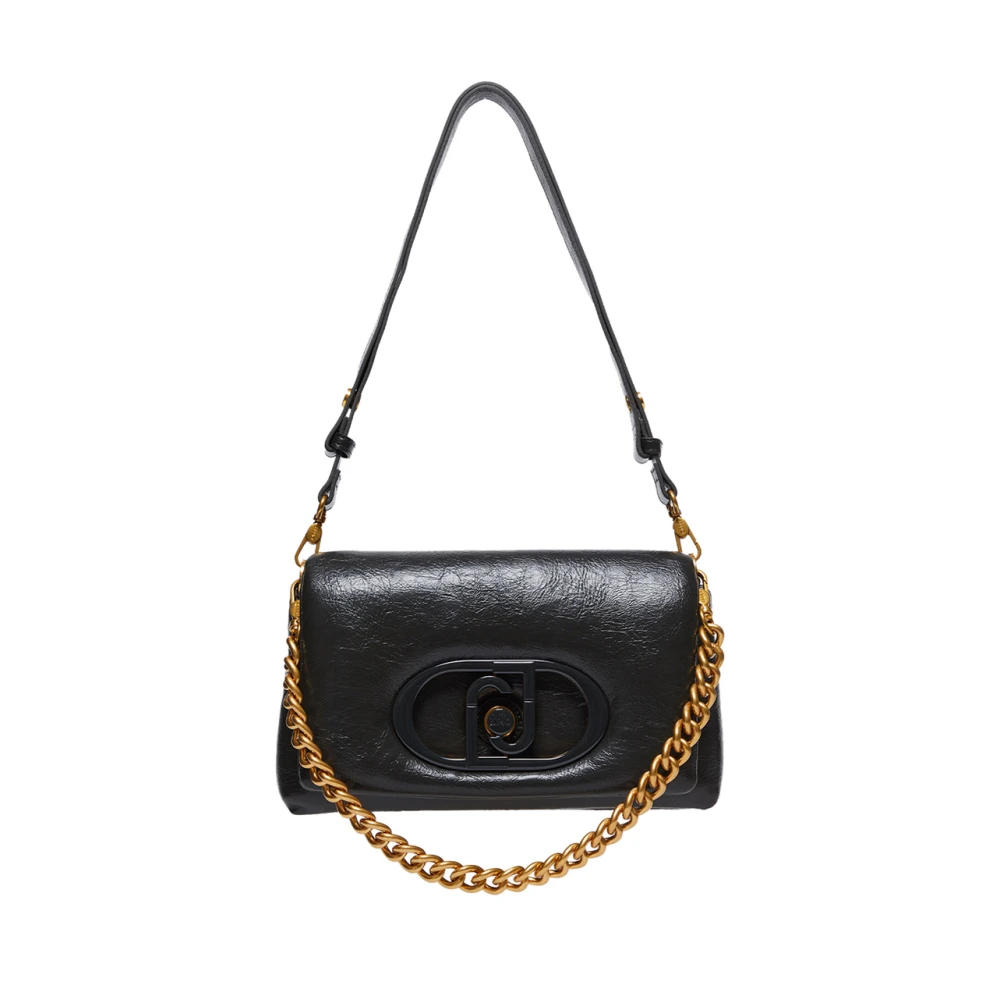 Liu Jo Groene Vegan Schoudertas Elegant Ontwerp Black Dames