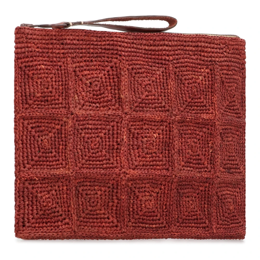 Ibeliv Tanala raffia clutch Brown Dames