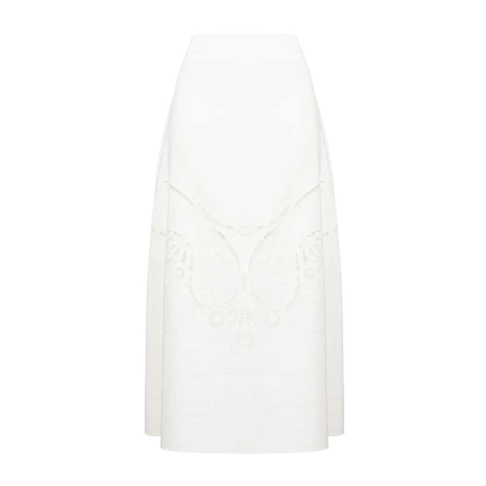 Chloé Vit Midi Kjol White, Dam