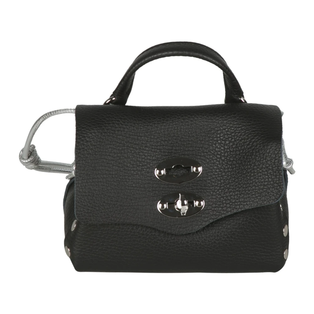 Zanellato Stijlvolle en gedurfde Mini Tassen met gelamineerde details Black Dames