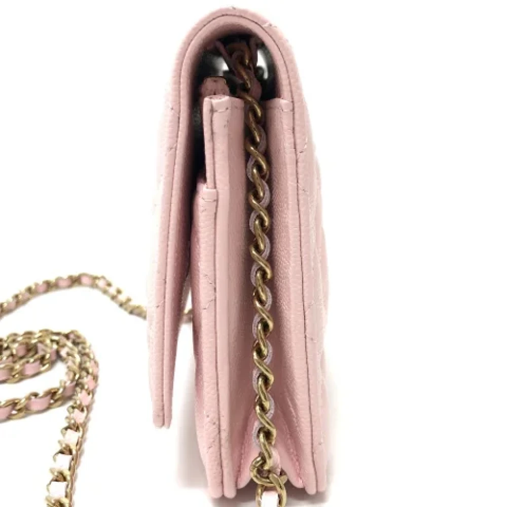 Chanel Vintage Pre-owned Leather chanel-bags Pink Dames