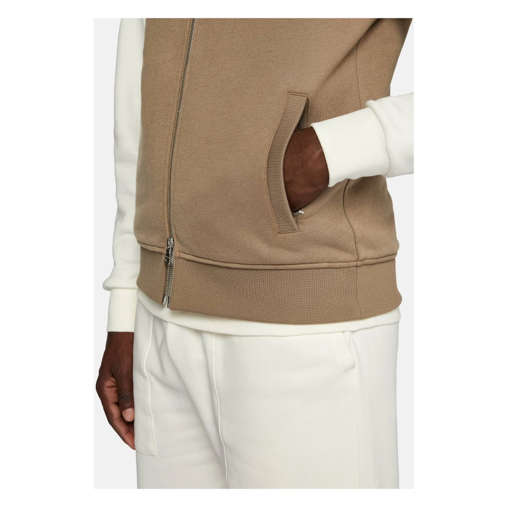 Boggi Milano Gewatteerde Mouwloze Sweatshirt van Katoen en Tencel Beige Heren