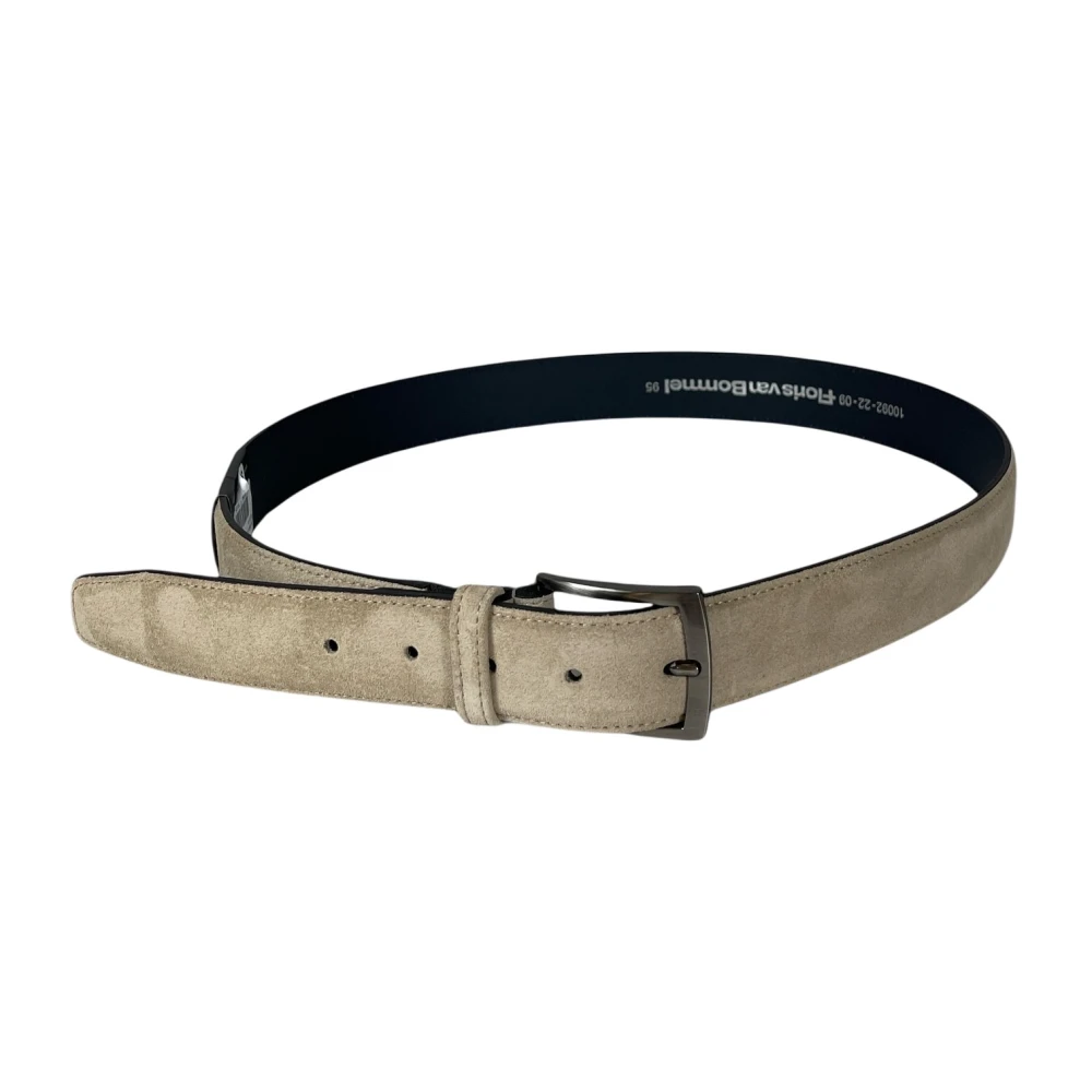 Van Bommel Floris Heren Riem LightBrown Suede Brown Heren