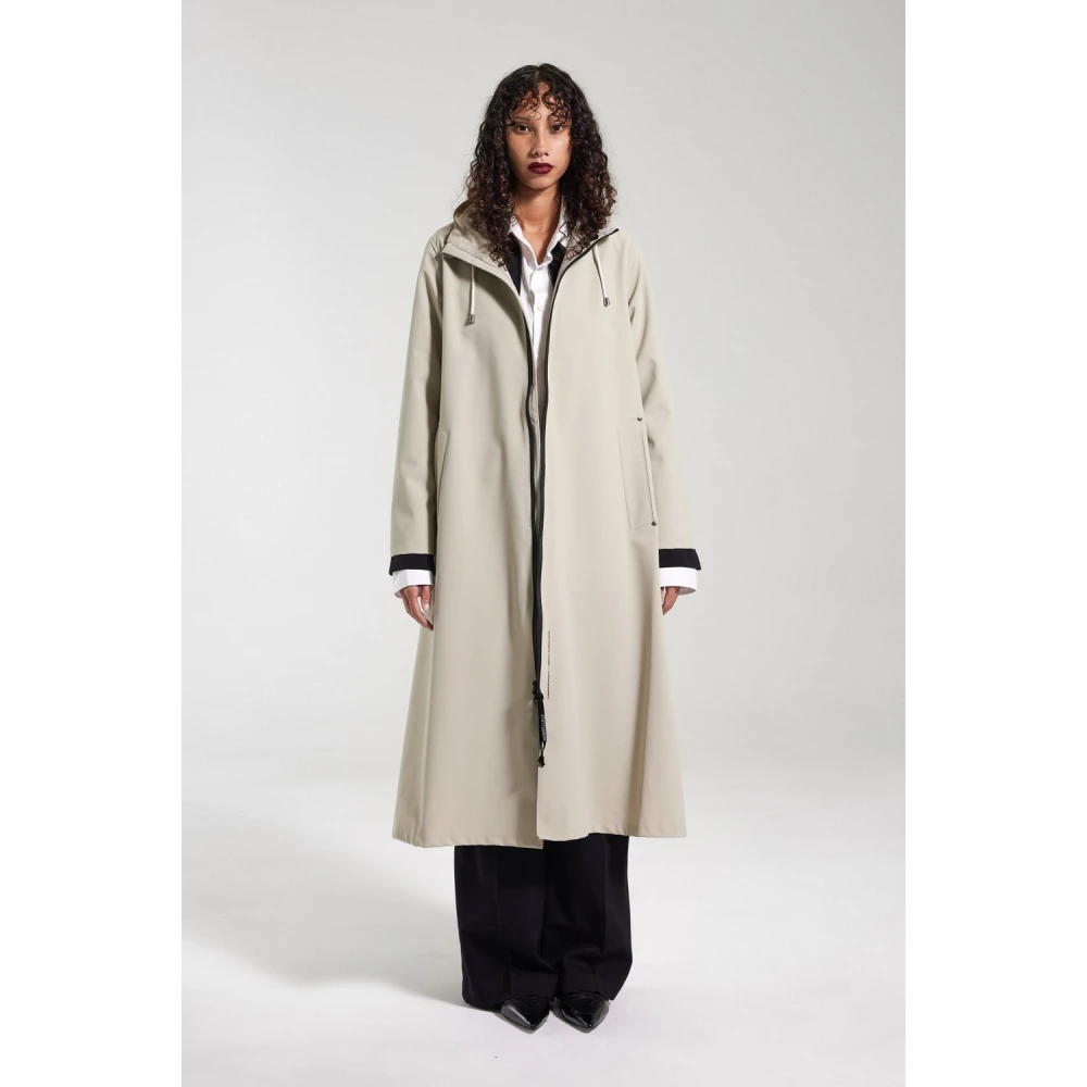 Stutterheim Lichtgewicht Matte Rits Regenjas Beige Dames