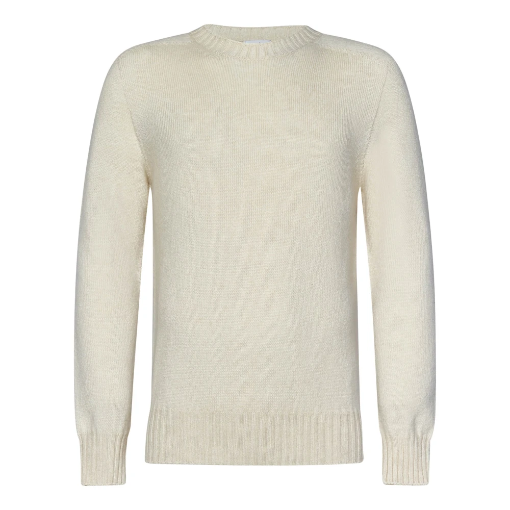 Malo Crème Cashmere Crew Neck Sweater Beige Heren