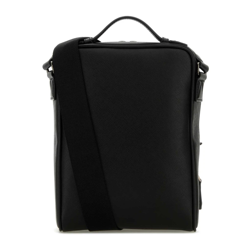 Bally Stijlvolle Zwarte Leren Crossbodytas Black Heren